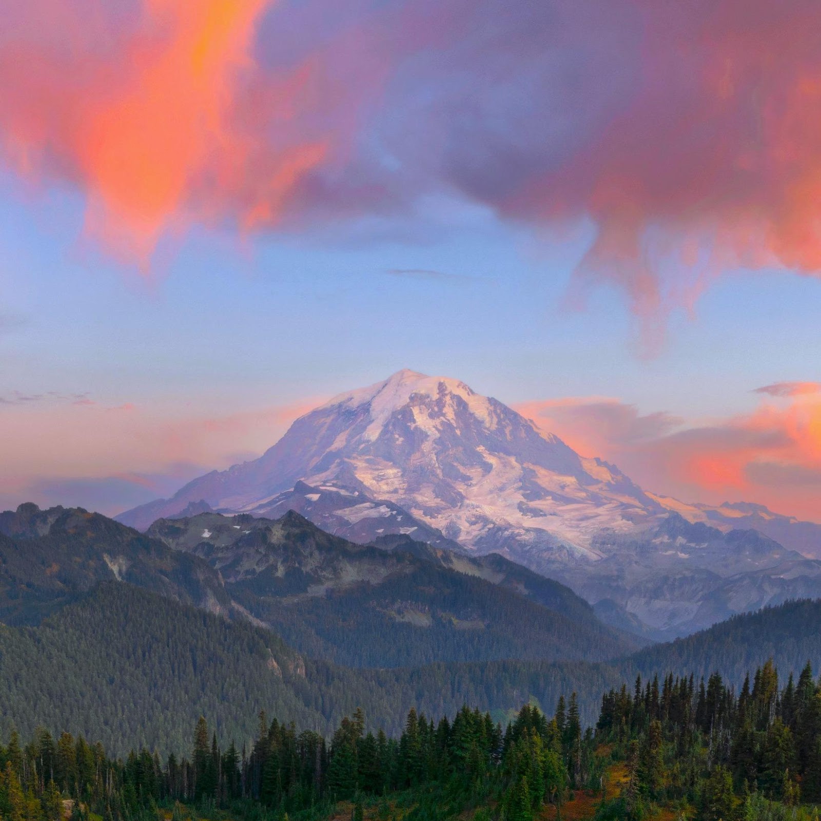 Download Mount Rainier National Park Sunset 2K iPhone