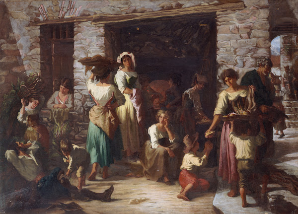 Scène de rue en Italie 1886
