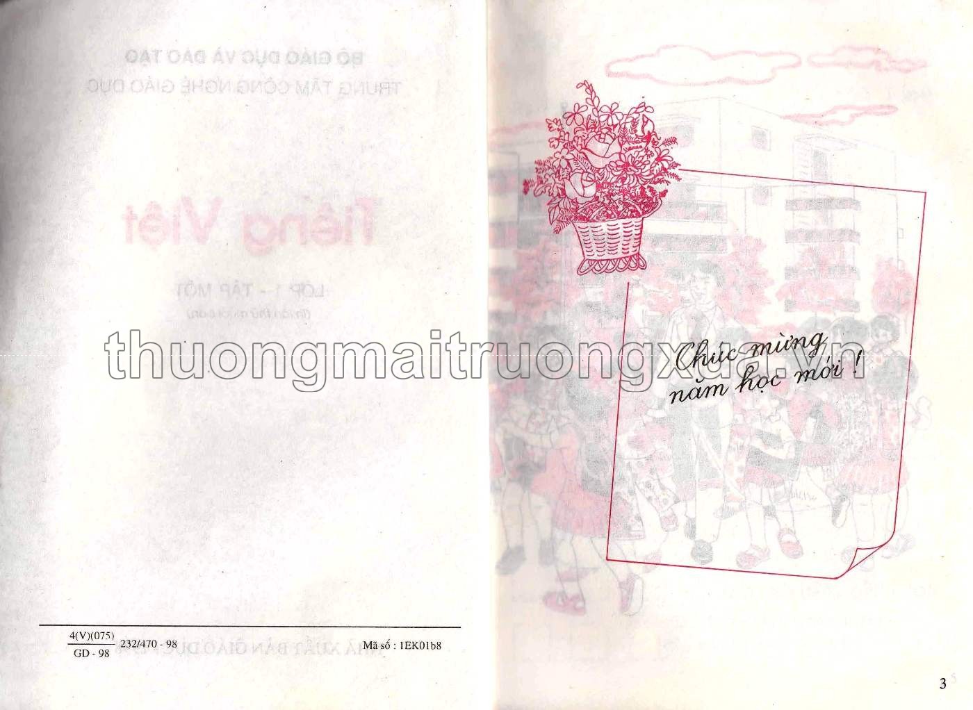 Tiếng Việt 1 phổ cập (tập 1 - 1998) - Trang 2