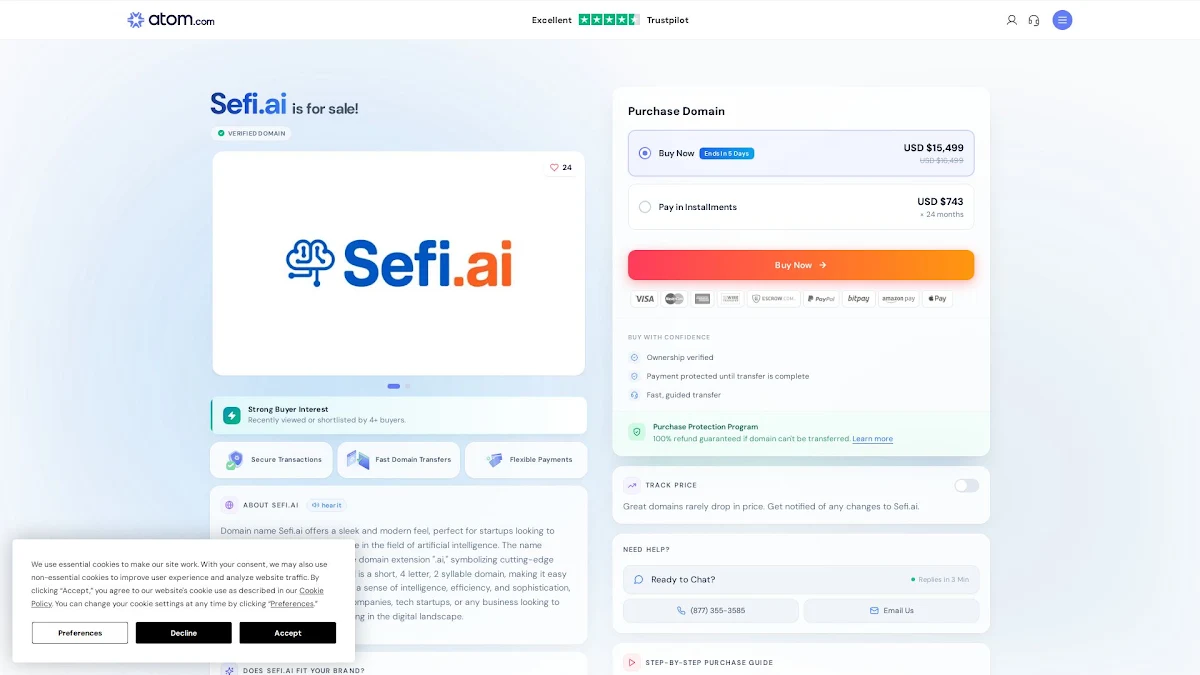 Captura de Sefi AI