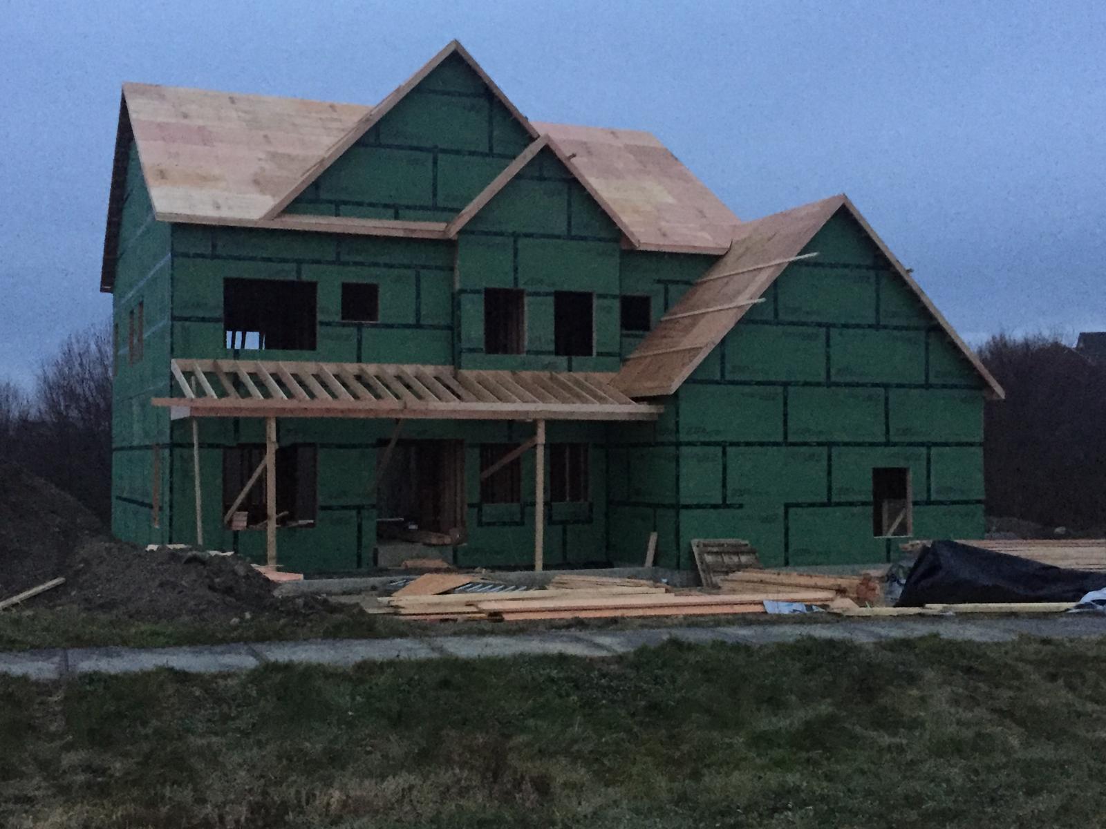 New construction framing aerial