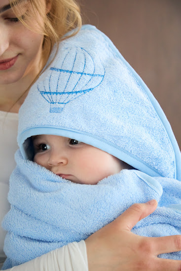 Children's towel 100x100 Twins Beau blue