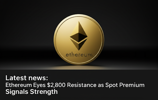 Latest news: Ethereum Eyes $2,800 Resistance as Spot Premium Signals Strength