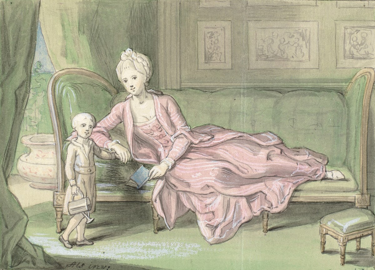 Tredje udkast til maleri af Caroline Mathilde og Frederik 1771