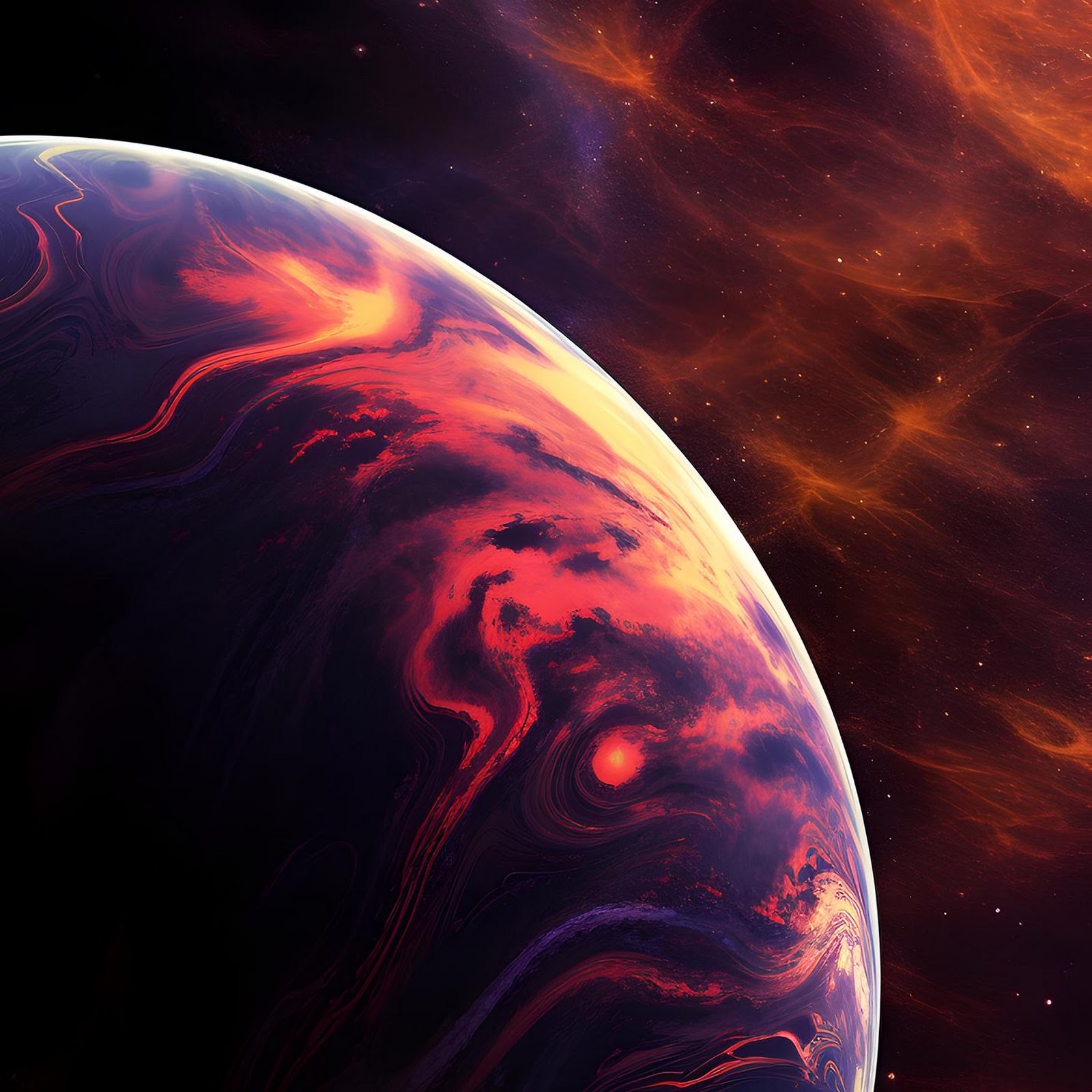 Download Exoplanet, Nebula, Space Art, Celestial 2K iPhone