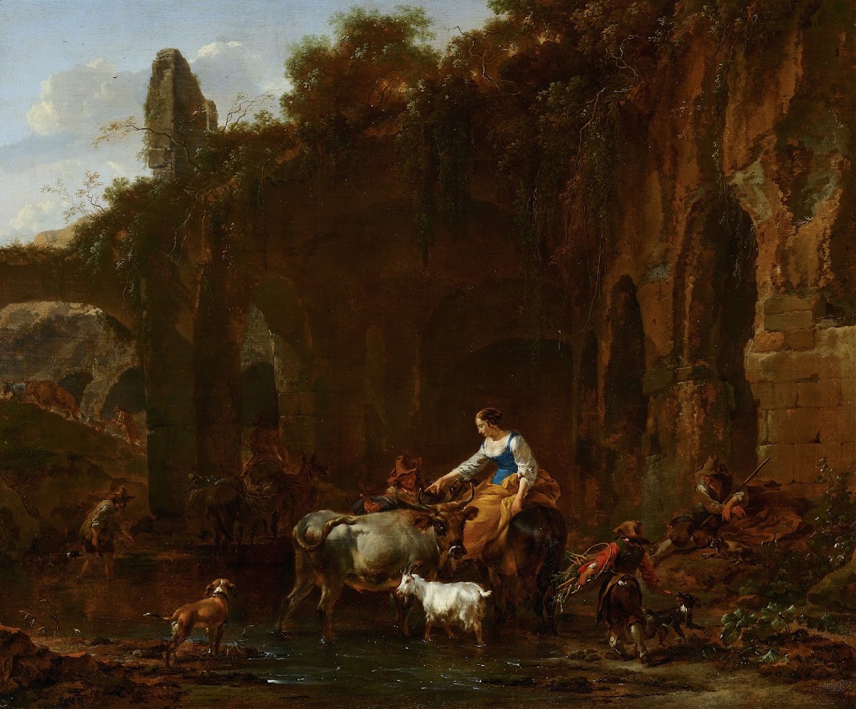 Shepherds beside Roman Ruins 1661