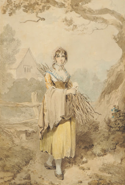 Girl Gathering Firewood 1789