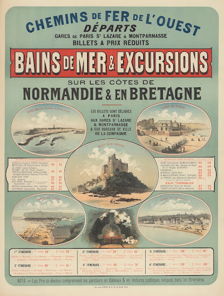 Chemins de Fer de lOuest Bains de mer  excursions sur les côtes de Normandie  en