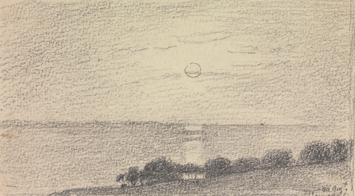 Sketch of a Low Sun over the Sea 20 August 1826 1826