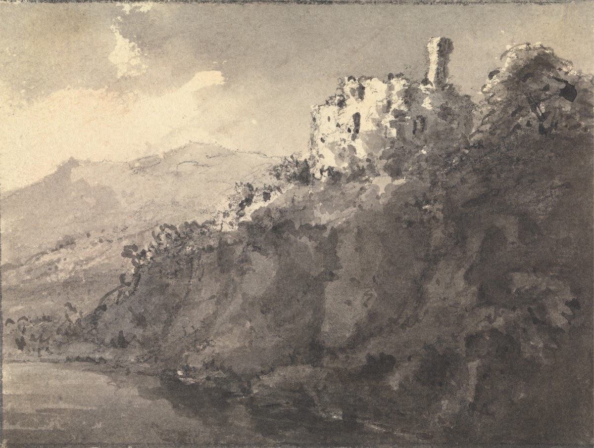 Landscape with a Castle on a Hill at Right between 1745 and 1748