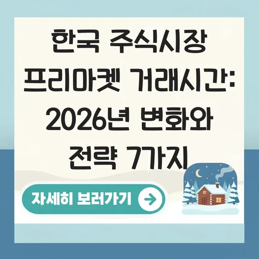한국 주식시장 프리마켓 거래시간