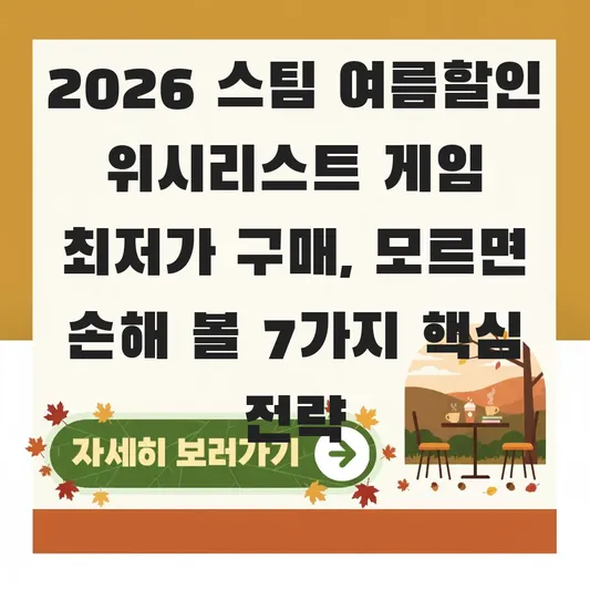 스팀 여름할인 위시리스트 게임 최저가 구매
