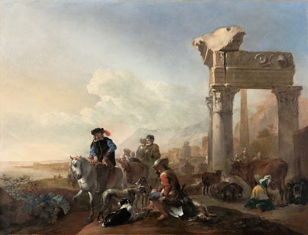 Hunters Near Ruins 1648