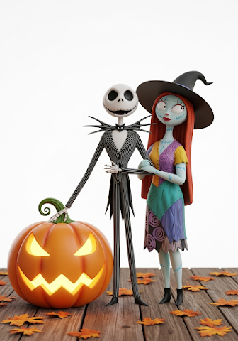 Jack and Sally Halloween Cheer