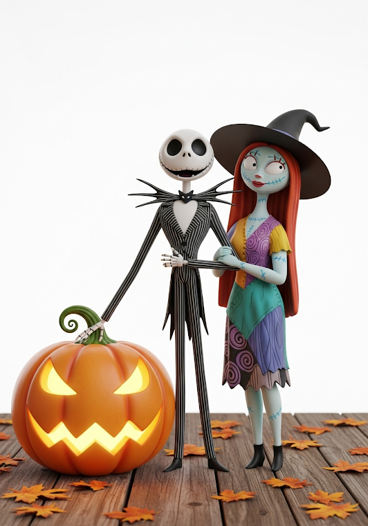 Jack and Sally Halloween Cheer