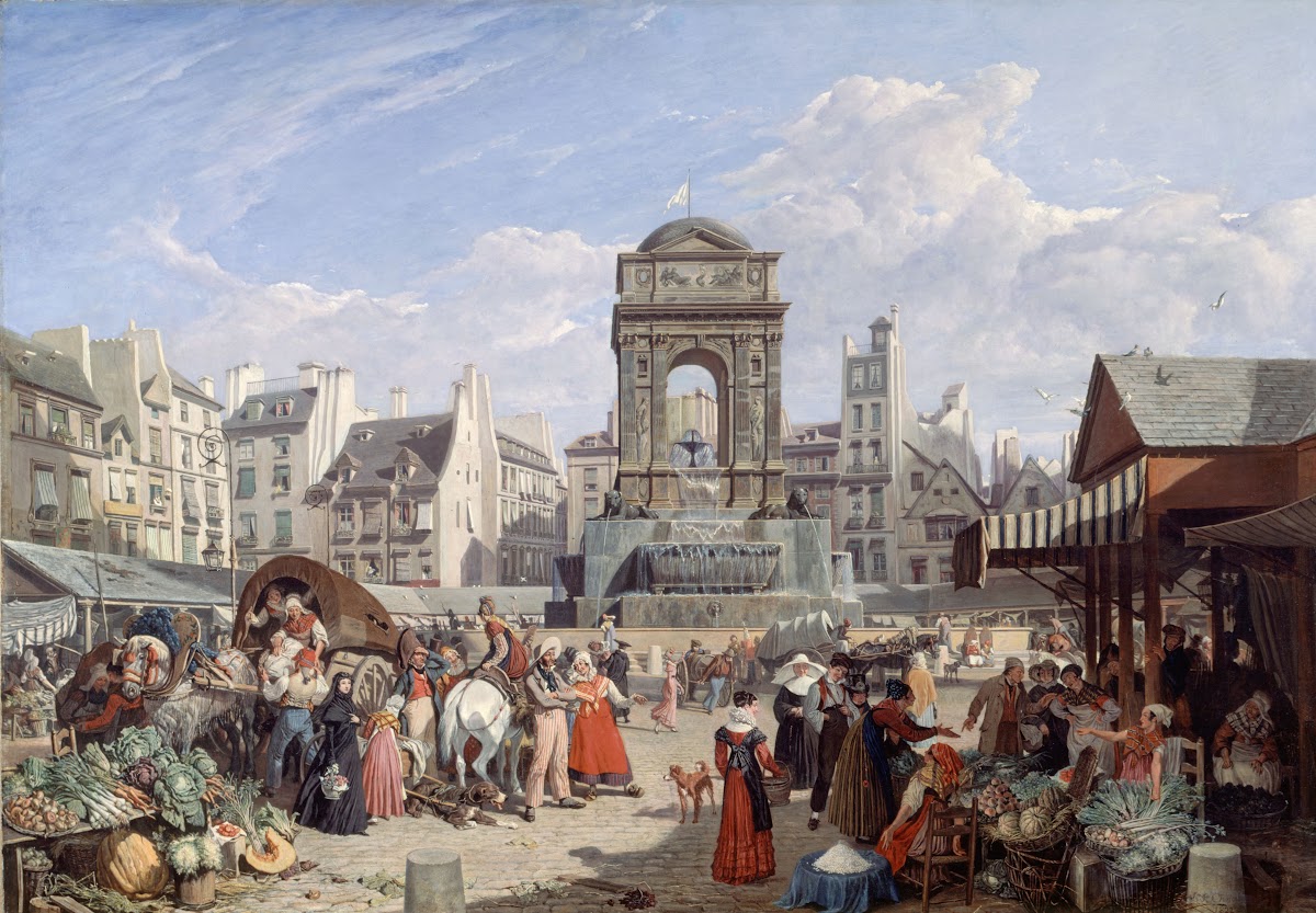 Le Marché et la fontaine des Innocents 1822