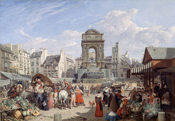 Le Marché et la fontaine des Innocents 1822