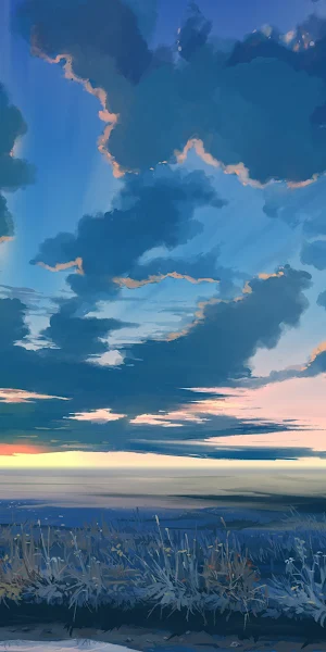 Anime, Sky, Portrait Display Full HD iPhone Wallpaper Background