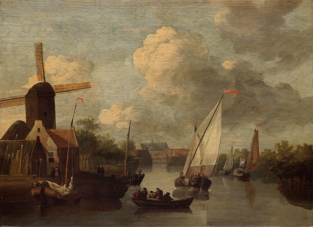 Alkmaar vanaf het Zeglis gezien circa 1680