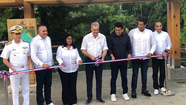 Presidente Abinader y ministro de Turismo entregan proyecto mejoramiento de la Laguna Gri-Gri y su entorno en Río San Juan