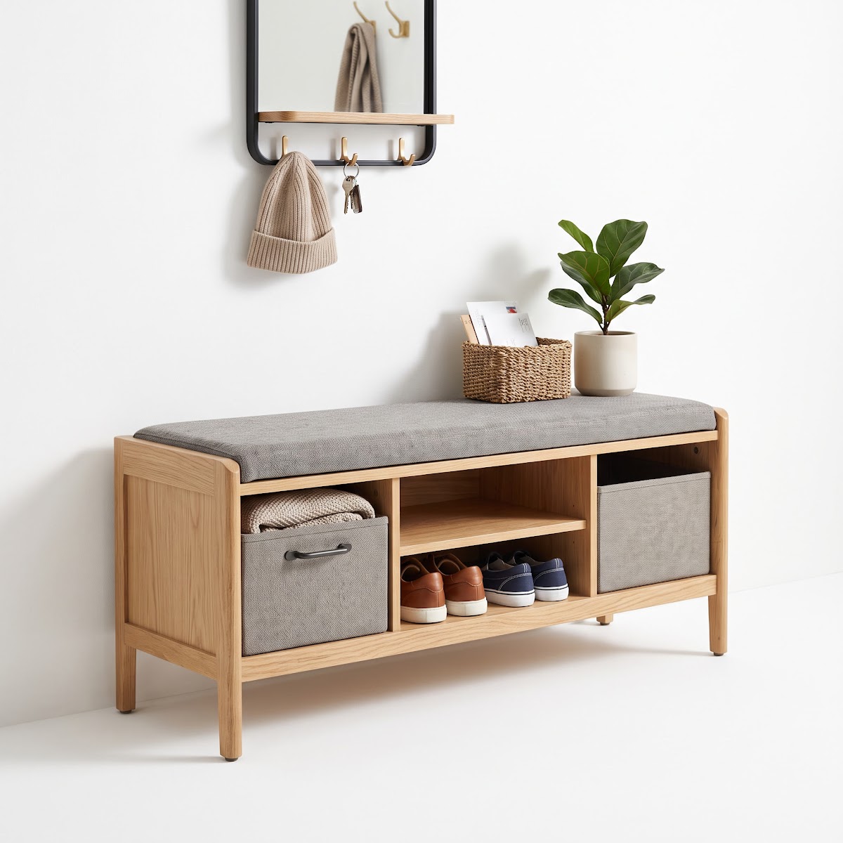 Best Entryway Benches with Storage for Small Homes (2026) - BEST COMPACT — PRODUCT SHOT