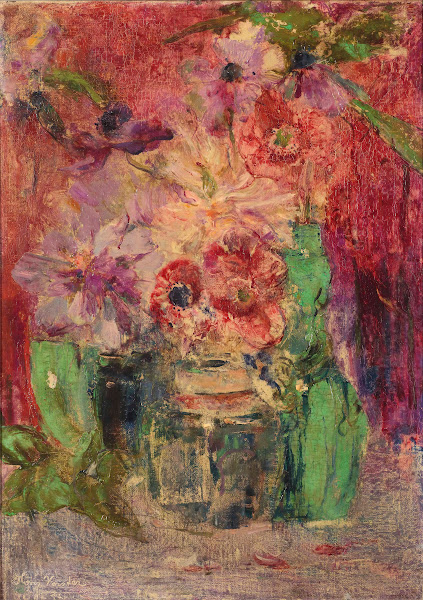 Poppies in a ginger jar circa 1893