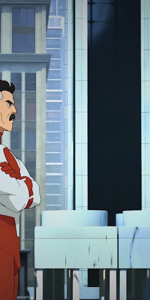 Omni-Man And Mark Grayson Confront 4K Wallpaper Background