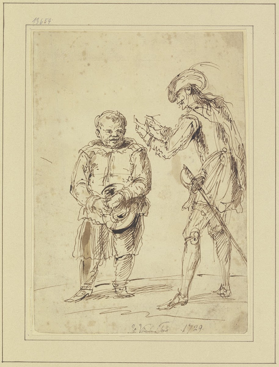Don Quijote und Sancho Pansa 1729