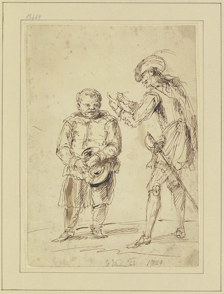 Don Quijote und Sancho Pansa 1729