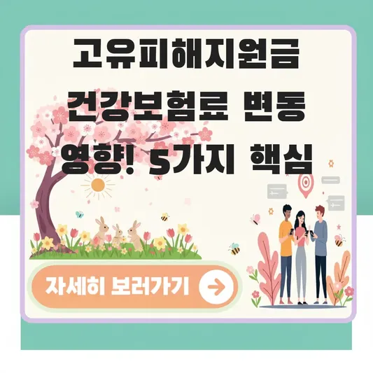 고유피해지원금 건강보험료 변동 영향