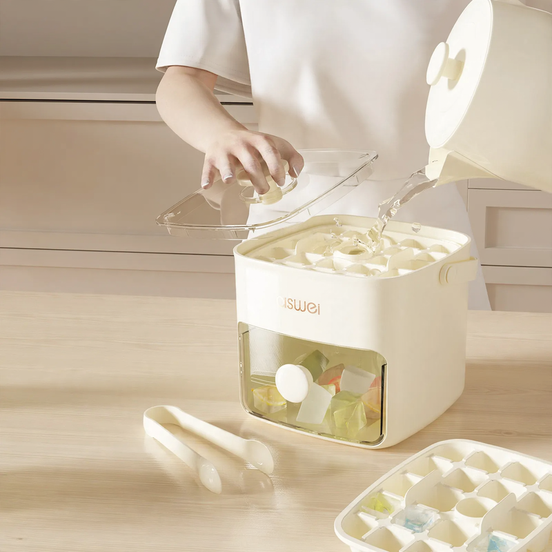 Ice cube tray with pressure release, 48 capacity