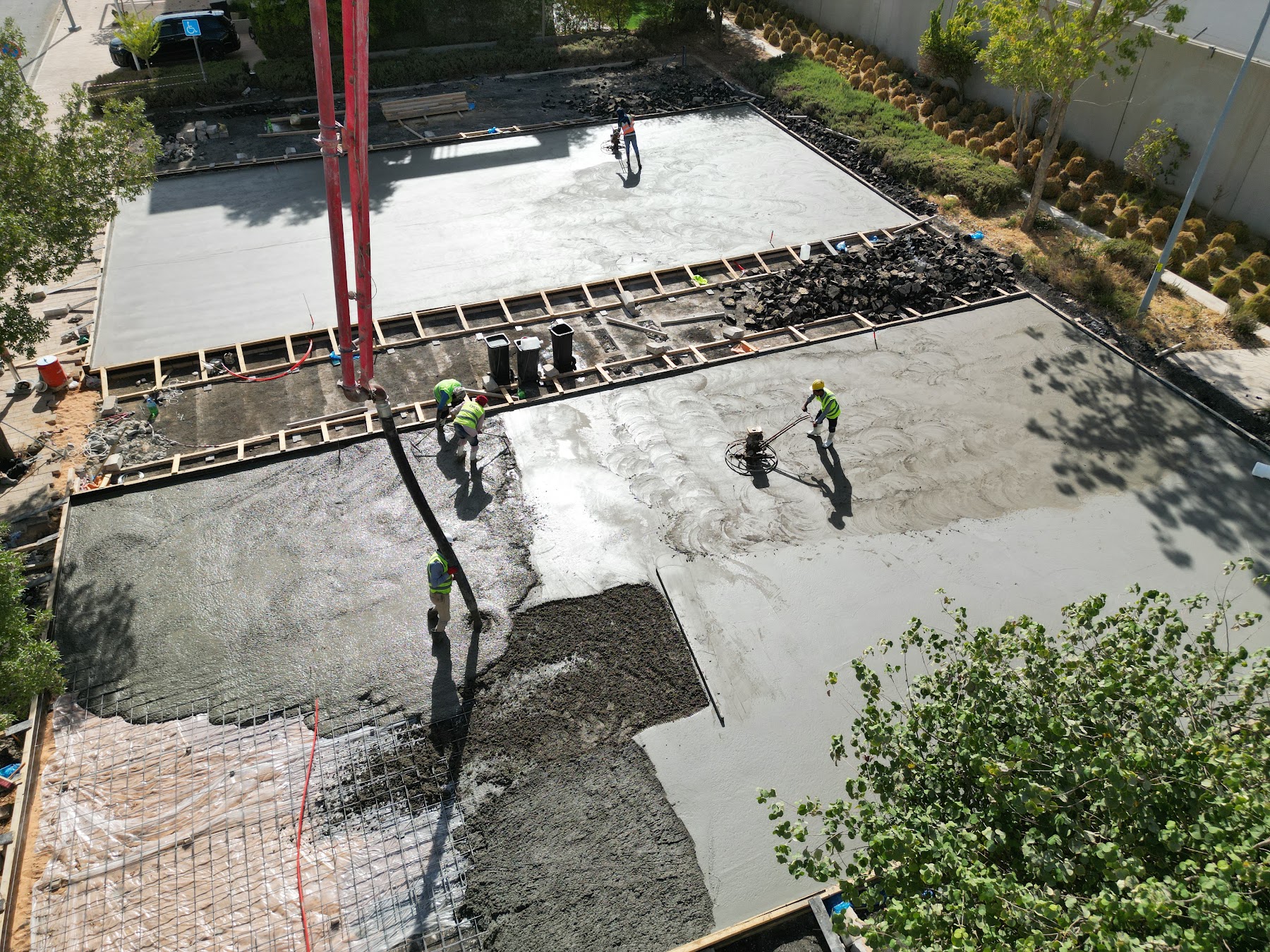 School civil works and drainage preparation