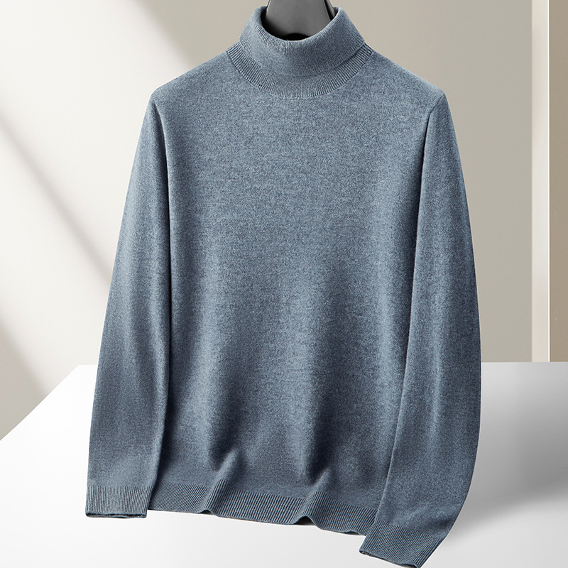 Men's turtleneck sweater made from 100% virgin wool