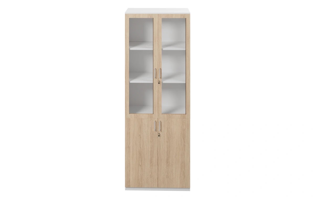 RADAR Color Full Height Four-Door Glass Cabinet