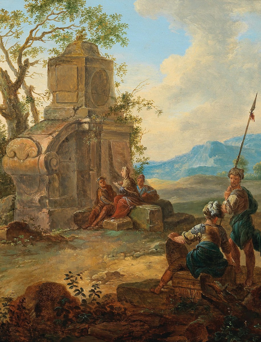 A Landscape With Ruins And Resting Figures