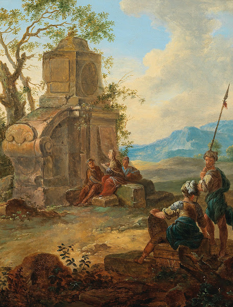 A Landscape With Ruins And Resting Figures
