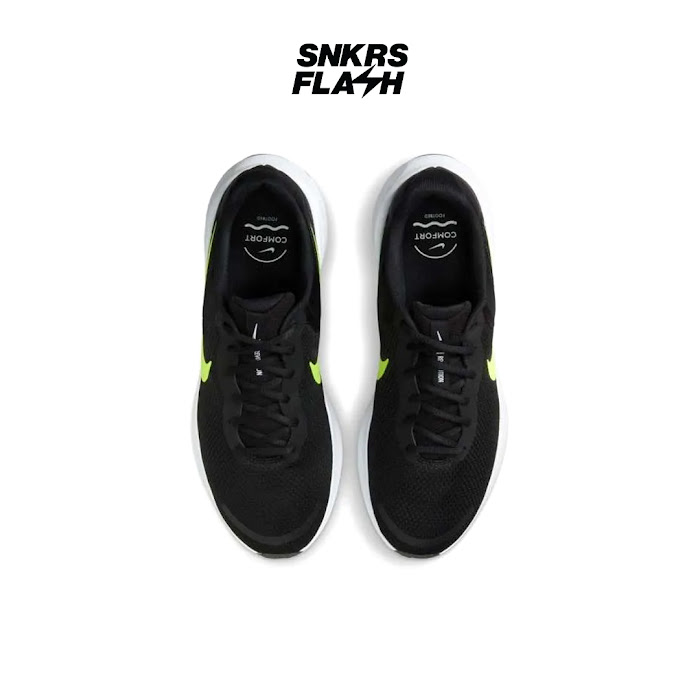 NIKE REVOLUTION 7 BLACK LIME - FB2207010 - Size 44.5