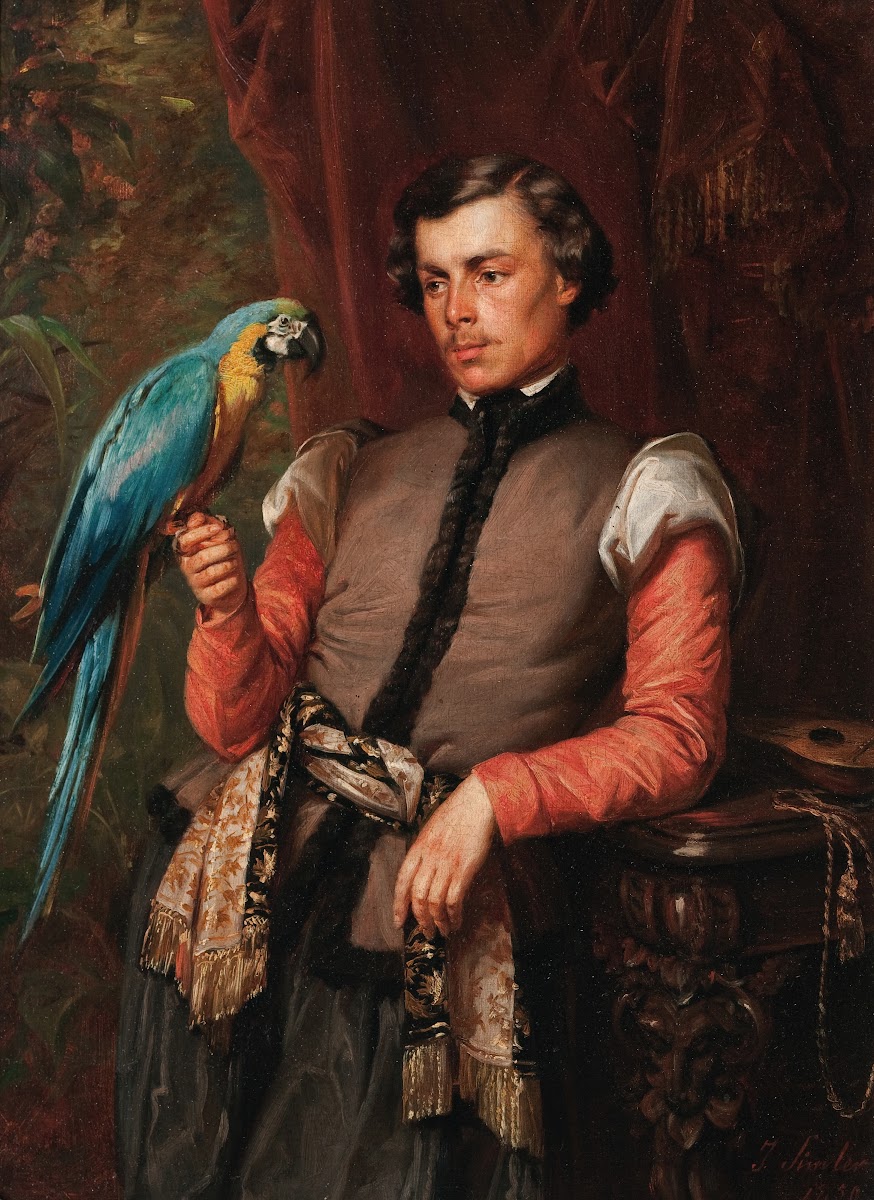 Nobleman with a Parrot 1859