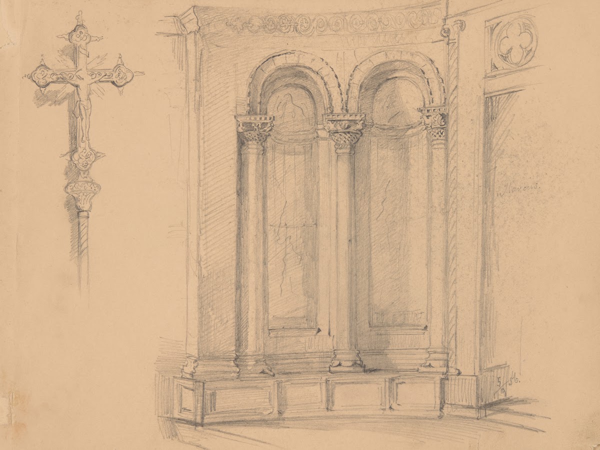 Fragment of the interior of St Marks Church in Venice 1856