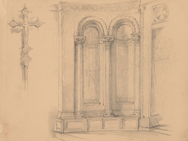 Fragment of the interior of St Marks Church in Venice 1856