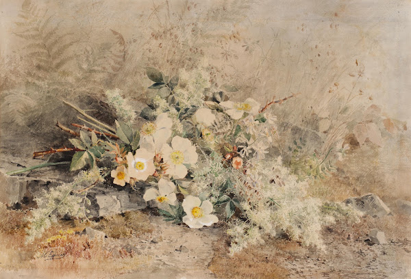 Ein Strauss mit Wildrosen ca 1911 12