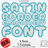 Stitch photo 1 of the Cherry Satin Border Embroidery Font embroidery design