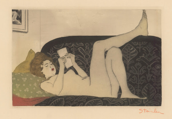 Modèle lisant 1898