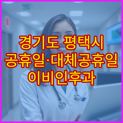 경기도 평택시 공휴일·대체공휴일 이비인후과 진료 비염·중이염 상담