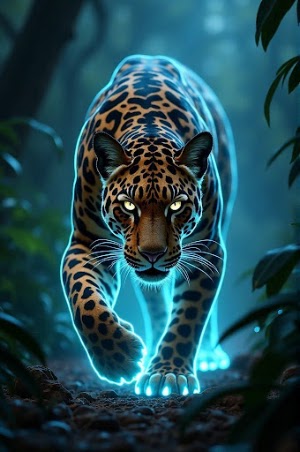 Glowing Leopard Picture