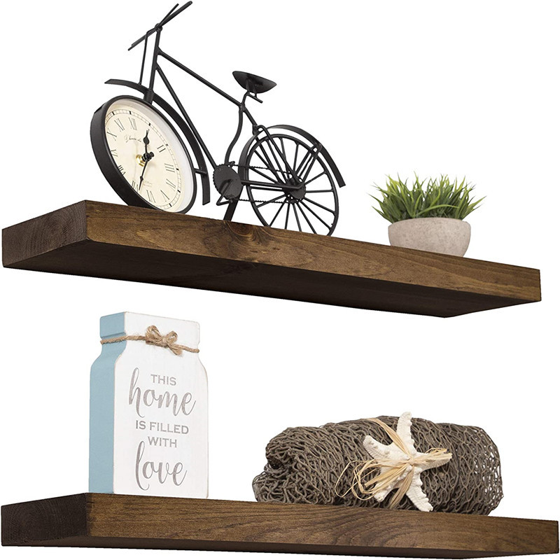 Wooden floating shelf