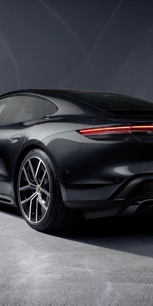Porsche Taycan, Electric Vehicle, Black Edition, Luxury Car 5K Wallpaper Background