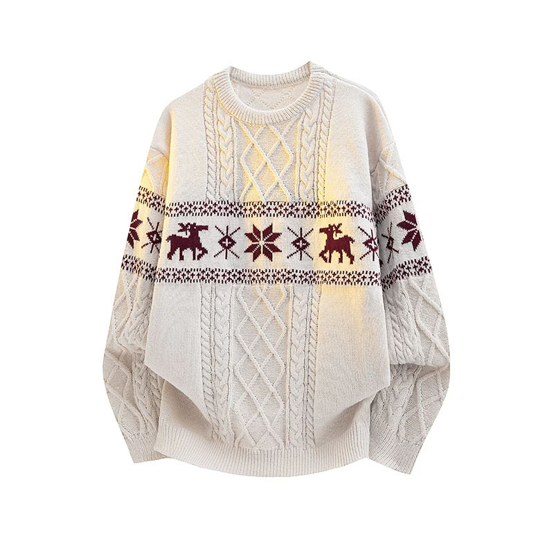 Fair-Isle sweater with reindeer pattern