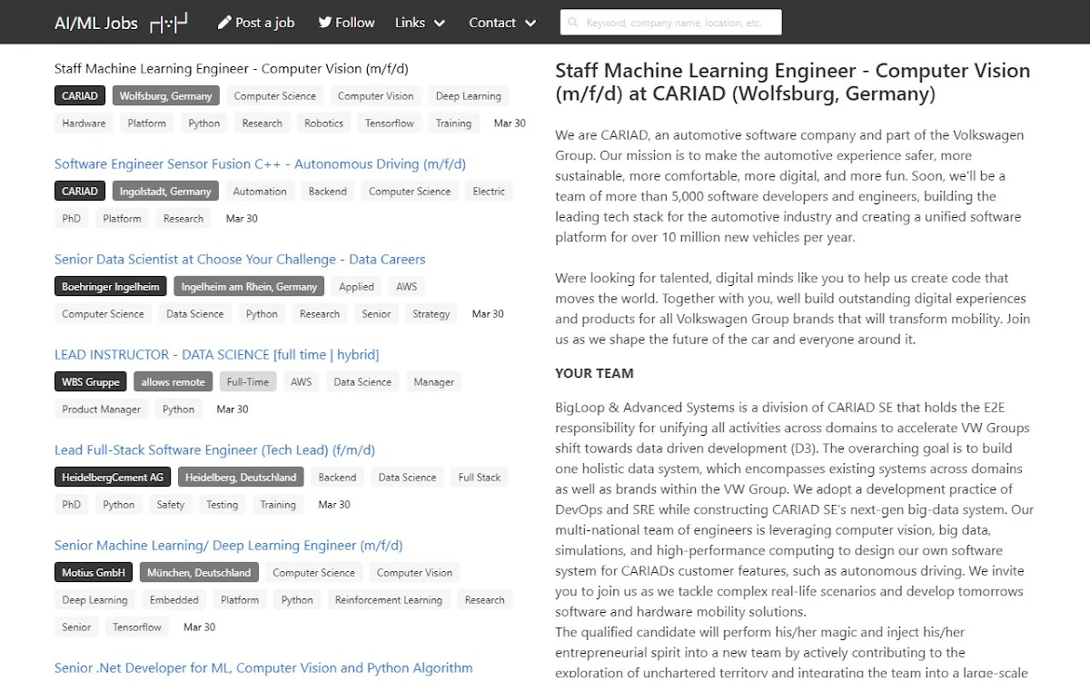 Captura de AI/ML Jobs