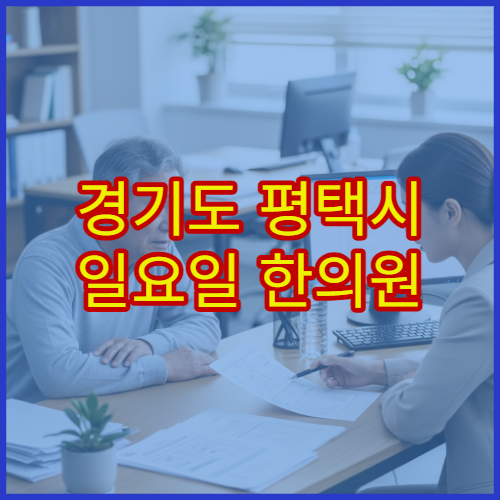 경기도 평택시 일요일 한의원 진료 침·추나요법 치료 가능